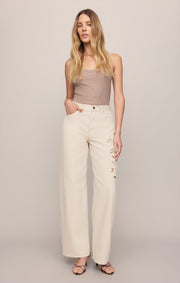 Savelo The Show Off High-Rise Bowed Denim