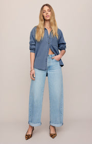 Savelo The Show Off High-Rise Bowed Denim