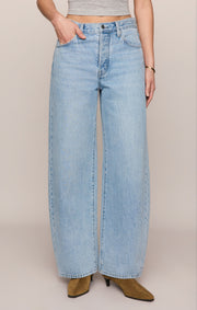 Savelo The Show Off High-Rise Bowed Denim