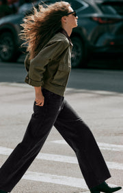 Savelo The Show Off High-Rise Bowed Denim
