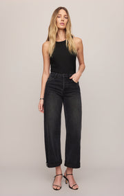 Savelo The Show Off High-Rise Bowed Denim