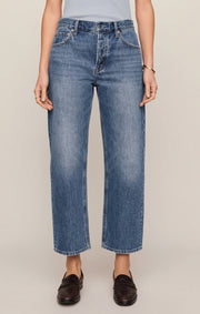 Savelo The Off Duty Mid-Rise Bowed Ankle Denim