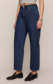 Savelo The Off Duty Mid-Rise Bowed Ankle Denim