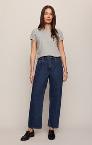 Savelo The Off Duty Mid-Rise Bowed Ankle Denim