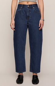 Savelo The Off Duty Mid-Rise Bowed Ankle Denim
