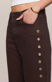 Savelo The Off Duty Mid-Rise Bowed Ankle Denim