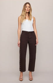 Savelo The Off Duty Mid-Rise Bowed Ankle Denim
