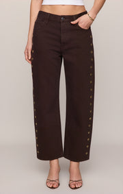 Savelo The Off Duty Mid-Rise Bowed Ankle Denim