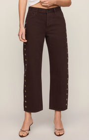 Savelo The Off Duty Mid-Rise Bowed Ankle Denim
