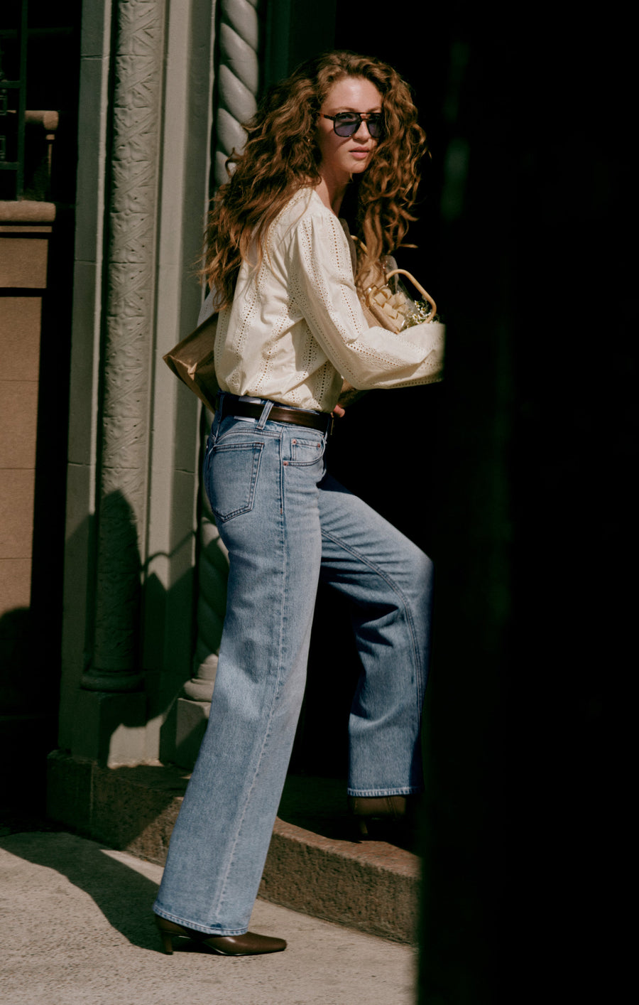 Savelo The Stunner Mid-Rise Wide Denim