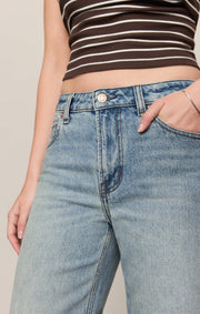 Savelo The Stunner Mid-Rise Wide Denim