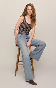 Savelo The Stunner Mid-Rise Wide Denim