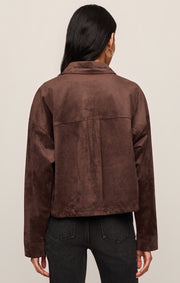 Savelo All Day Cropped Suede Jacket