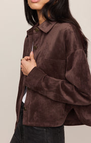 Savelo All Day Cropped Suede Jacket