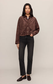 Savelo All Day Cropped Suede Jacket