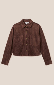 Savelo All Day Cropped Suede Jacket