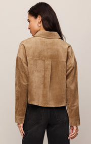 Savelo All Day Cropped Suede Jacket