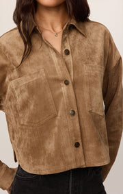 Savelo All Day Cropped Suede Jacket