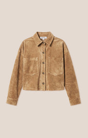 Savelo All Day Cropped Suede Jacket