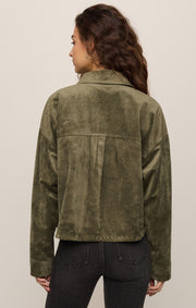 Savelo All Day Cropped Suede Jacket