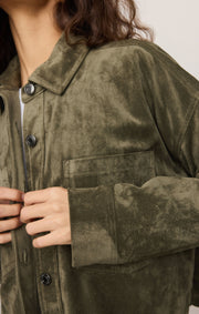 Savelo All Day Cropped Suede Jacket
