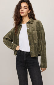 Savelo All Day Cropped Suede Jacket