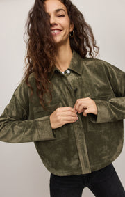 Savelo All Day Cropped Suede Jacket