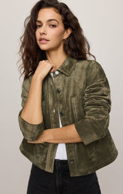 Savelo All Day Cropped Suede Jacket