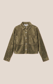 Savelo All Day Cropped Suede Jacket