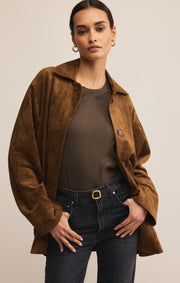 Savelo Decker Faux Suede Chore Coat