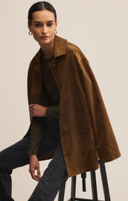 Savelo Decker Faux Suede Chore Coat