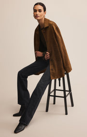 Savelo Decker Faux Suede Chore Coat