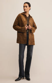 Savelo Decker Faux Suede Chore Coat