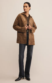 Savelo Decker Faux Suede Chore Coat