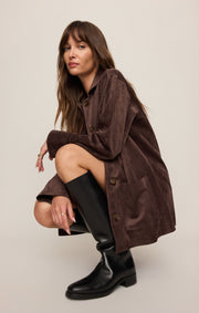 Savelo Decker Faux Suede Chore Coat