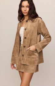 Savelo Decker Faux Suede Chore Coat