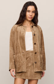 Savelo Decker Faux Suede Chore Coat