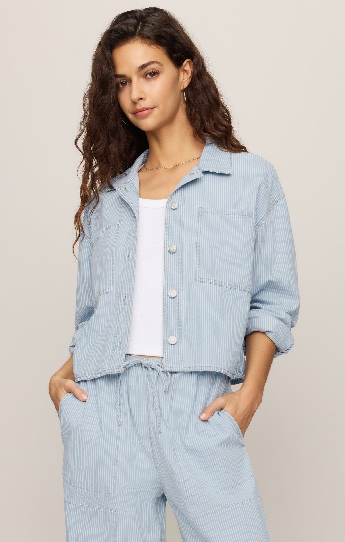 Savelo Erin Soft Denim Railroad Jacket
