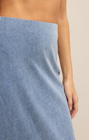 Savelo Gail Jersey Denim Midi Skirt