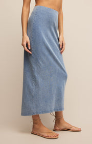 Savelo Gail Jersey Denim Midi Skirt