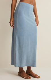 Savelo Gail Jersey Denim Midi Skirt