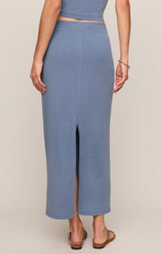 Savelo Gail Jersey Denim Midi Skirt