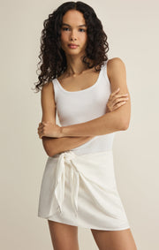 Savelo Lorna Linen Mini Skirt
