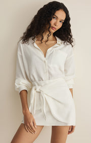 Savelo Lorna Linen Mini Skirt