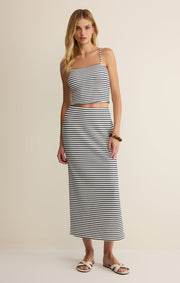 Savelo Ainslie Stripe Midi Skirt