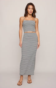 Savelo Ainslie Stripe Midi Skirt