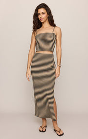 Savelo Ainslie Stripe Midi Skirt