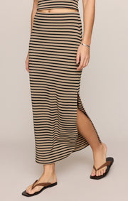 Savelo Ainslie Stripe Midi Skirt