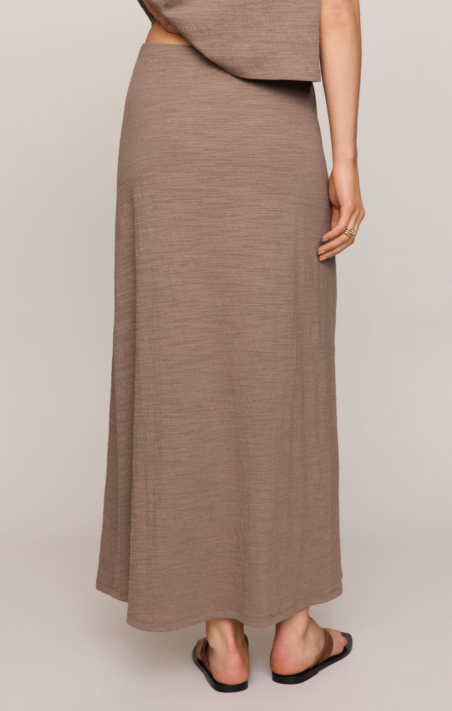Savelo Delavine Textured Midi Skirt