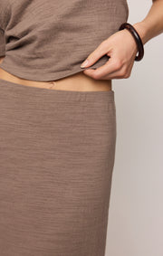 Savelo Delavine Textured Midi Skirt